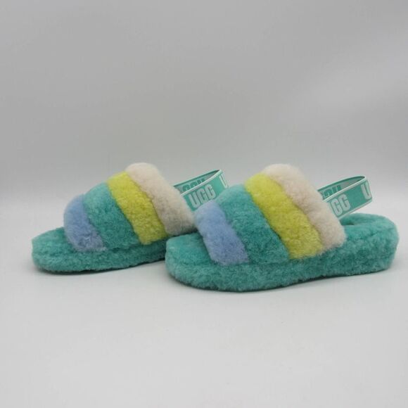 UGG FLUFF YEAH SLIDE PLATFORM SANDAL SLIPPERS SZ 11 - Picture 4 of 7